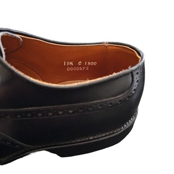 Allen Edmonds Players Dress Shoes Black Leather Wingtip Oxford Size 11.5 C main image 6